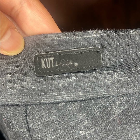Kut From The Kloth Diana Skinny Black Charcoal Patterned Mid Rise Trousers 12 - Picture 12 of 16